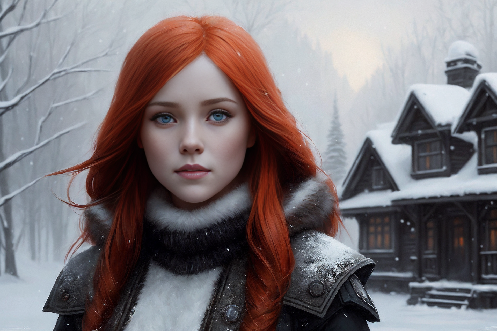 00027-3798507547-Jia Lissa, freckles, blue eyes, big eyes, long straight (orange red) hair, (cheeky smile), ((team with Siberian husky on backgro.png